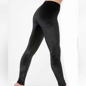 BCBGMAXAZRIA Black Velvet Leggings